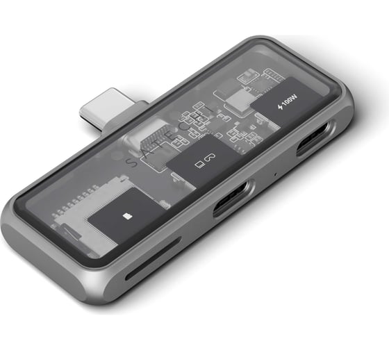 Хаб SATECHI Mobile XR Hub PD 100W with microSD, серый ST-HXRSDM