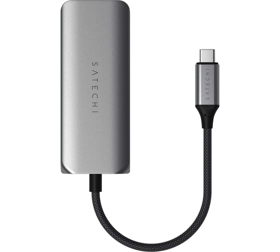 Хаб SATECHI 4-in-1 USB-C Hub With 2.5 Gigabit Ethernet&3хUSB-C, серый космос ST-H3C25EM