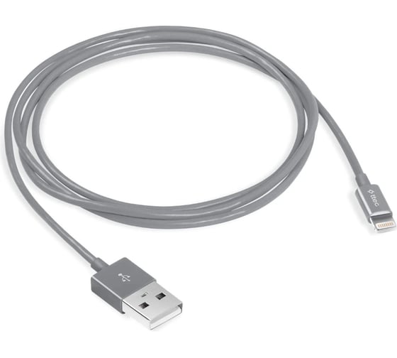 Кабель TTEC Lightning USB-A Charge/Data Cable. Длина: 100 см. Цвет: серый 2DK7508GR