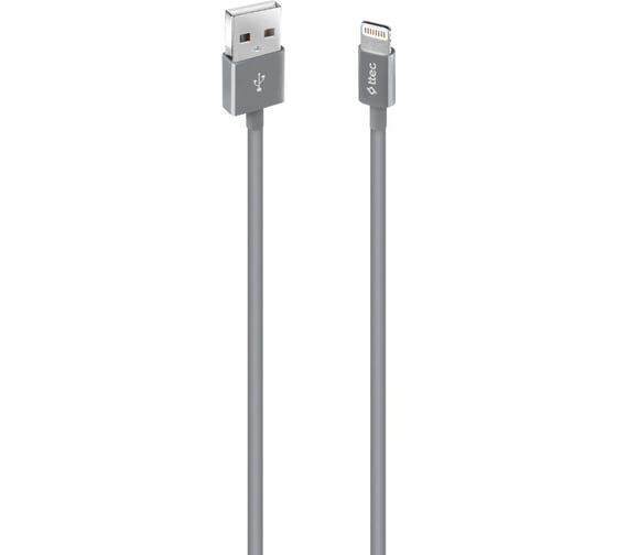 Кабель TTEC Lightning USB-A Charge/Data Cable. Длина: 100 см. Цвет: серый 2DK7508GR