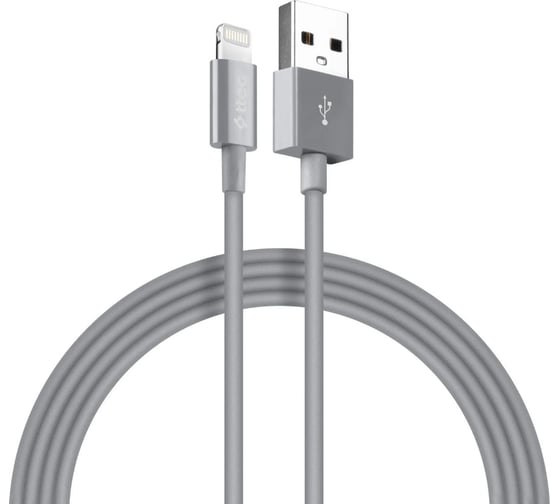 Кабель TTEC Lightning USB-A Charge/Data Cable. Длина: 100 см. Цвет: серый 2DK7508GR