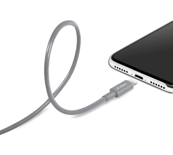 Кабель TTEC Lightning USB-A Charge/Data Cable. Длина: 100 см. Цвет: серый 2DK7508GR
