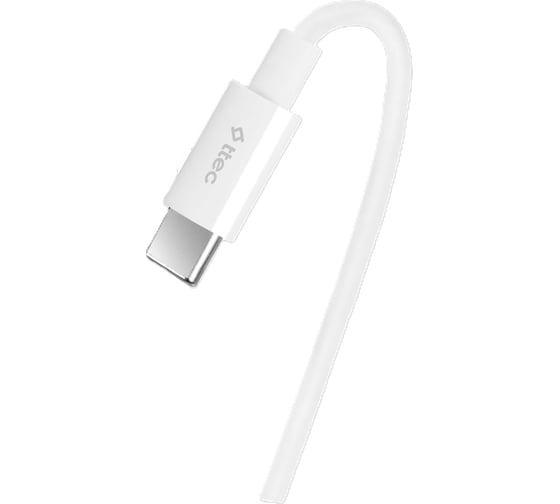Кабель TTEC USB-C - USB-C 100W PD Fast Charge Cable. Длина: 150 см. Цвет: белый 2DK49B