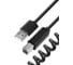 Витой кабель USB 2.0 GCR 2.0m AM/BM, черный, экранирование, армирование, VIVUPIC0M-AA2S-2.0m 1