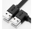Кабель USB 2.0 GCR 0.5m AM угловой левый/AM, 28 AWG, экранирование, армирование, VIVAUIM5M-BB2S-0.5m 2