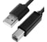 Кабель USB 2.0 GCR 0.3m AM/BM, черный, 28 AWG, VIV52I711 1