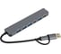 Мульти Хаб PERO MH06, USB-С/USB-A TO 2xUSB-C + USB 3.0 + 4xUSB 2.0, серый MH06GR 1