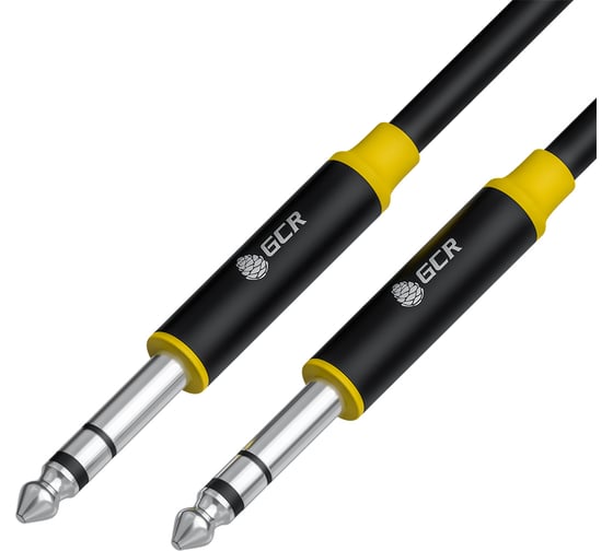 Аудио кабель GCR 15.0m STEREO jack 6,35mm/jack 6,35mm черный, AL case черный, M/M, VIV53I429 1