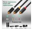 Аудио кабель GCR 1.5m 3хRCA / 3хRCA, GOLD, черный, VIV51I820 4