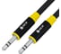 Аудио кабель GCR 1.0m jack 3.5mm/jack 3.5mm черный, AL case черный, желтая окантовка, M/M, VIV53I494 1