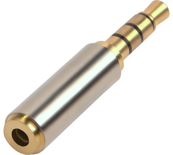 Аудио переходник GCR jack 3,5 mm/jack 2,5 mm, M/F,VIVAVIA01