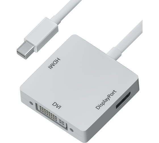 Адаптер-переходник GCR Apple mini DisplayPort 20M > DisplayPort 20F/HDMI 19F/DVI 25+4F, VIVMDIP2DHD