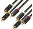 Аудио кабель GCR 3.0m 3хRCA / 3хRCA, GOLD, черный, VIV51I821 1