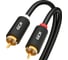 Аудио кабель GCR 15.0m 2хRCA / 2хRCA, GOLD, черный, VIV53I112 1