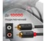 Аудио кабель GCR 15.0m 2хRCA / 2хRCA, GOLD, черный, VIV53I112 8