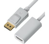 Переходник GCR 0.1m, DisplayPort 1.2 [M] / HDMI 1.4b [F], белый, VIVADIP2MHDW