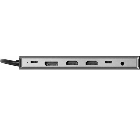 Адаптер VCOM TypeC - 2HDMI+DP 4K 60Hz+3USB3.0+TC+USB2.0+RJ45+SD+TF+PD+audio+TCадаптер CU4706