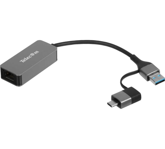 Кабель-адаптер Telecom USB3.1/3.0-RJ 45 2.5G Ethernet 0.15m TU326M 1