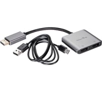 Кабель-адаптер Telecom DP M - dual DP F MST HUB 8K60Hz 0.15m + USB C charge cable 1m TUC603