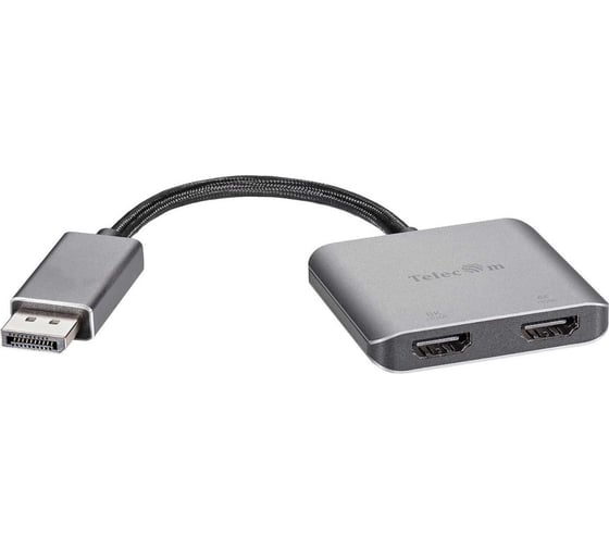 Кабель-адаптер Telecom DP m - dual HDMI f HUB 8K 60Hz 0.15m TUC602