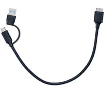 Кабель соединительный Telecom 2в1 USBA/C - USB3.0 MicroBM 5Gbps медь 0.3m TUS714-0.3M