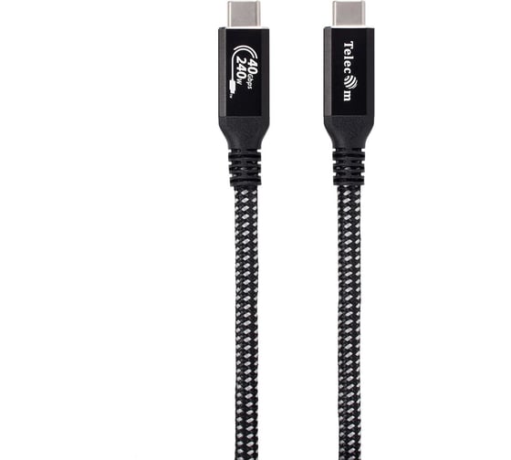 Кабель Telecom USB4 TypeCM/CM 8K 30Hz 40GBps PD 240W медь 3m TUS840-3M