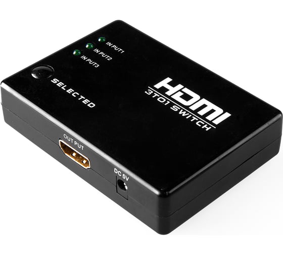 Переключатель HDMI GCR 3х1 Greenline, 1080P 60Hz, пульт ДУ, DeepColor, VIVv3I01 1