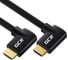 Кабель HDMI 2.0 GCR 0.5m M правый угол, черный нейлон, HDR,UltraHD, 3D, AUDIO, 18.0Гбит/с, 28AWG, VIV53I277 1