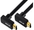 Кабель HDMI 2.0 GCR 0.5m M верхний угол, черный нейлон, HDR,UltraHD, 3D, AUDIO, 18.0Гбит/с, 28AWG, VIV53I273 1