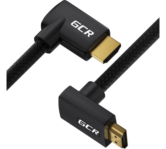 Кабель HDMI 2.0 GCR 1.5m M правый/M верхний угол, черный, HDR, UltraHD, 3D, AUDIO, 18.0Гбит/с, 28AWG, VIV53I288 1