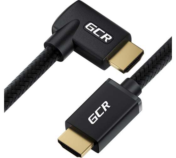 Кабель HDMI 2.0 GCR 0.5m M/M правый угол, черный, HDR, UltraHD, 3D, AUDIO, 18.0Гбит/с, 28AWG, VIV53I295 1