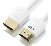 Кабель HDMI 2.0 GCR, SLIM 0.3m белый, HDR, UltraHD, 4K 60 fps 60Hz, 3D, AUDIO, 18.0 Гбит/с, 30 AWG, VIV53I210