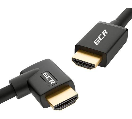 Кабель HDMI 2.0 GCR 2.0m M/M правый угол, черный, HDR, Ultra HD, 3D, AUDIO, 18.0 Гбит/с, 28AWG, VIV52I322