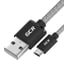 Кабель MicroUSB GCR 0.5m прозрачный, черные коннекторы, 28/ 28 AWG, VIV51I930 1