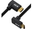 Кабель HDMI2.0 GCR 0.5m Mправый/Mверхний угол, черный, HDR, UltraHD, 3D, AUDIO, 18.0Гбит/с, 28AWG, VIV53I287 1