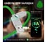 Кабель MicroUSB GCR QC 1.5m быстрая зарядка, зеленый TPE, белые коннекторы, 28/ 22 AWG, VIV52I459 2