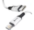 Кабель GCR 0.7m TypeC/ Lightning MFI PD 18 W, быстрая зарядка, белый, корпус белый, черный ПВХ, 1