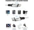Кабель GCR 0.7m TypeC/ Lightning MFI PD 18 W, быстрая зарядка, белый, корпус белый, черный ПВХ, 3