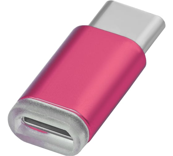 Переходник GCR USB Type C > MicroUSB 2. 0, M/ F, Розовый, VIVUCI3U2MF-R
