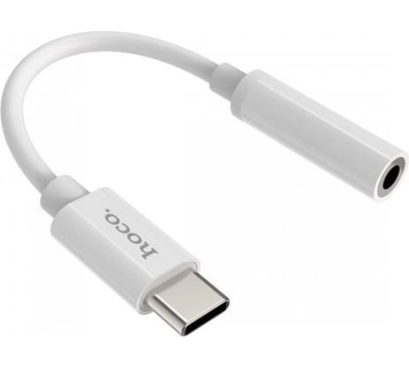 Аудио-переходник Hoco LS30 Type-C Digital 3.5 Audio converter, белый 800482