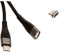 Кабель Type-C Hoco U99 Vortex magnetic для Type-C, 5.0А, длина 1.0м, черный 801165