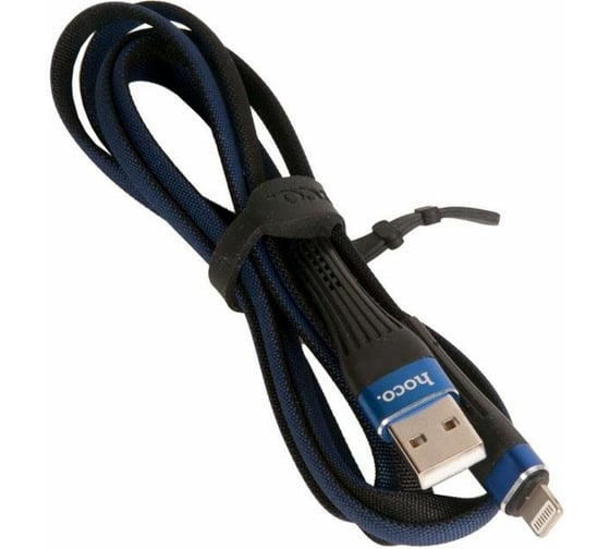 Кабель USB Hoco U39 Slender для Lightning, 2.4А, длина 1.2м, синий 813520 1