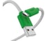 Кабель MicroUSB, GCR QC 1. 0m быстрая зарядка, белый TPE, зеленые коннекторы, 28/ 22 AWG, VIV52I478 1