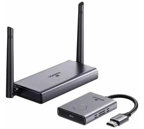Беспроводной удлинитель UGREEN HDMI сигнала CM506 Wireless HDMI Extender Transmitter + Receiver 50м. Цвет: серый космос 50633A