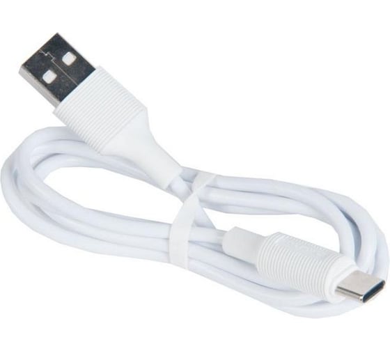 Кабель USB Borofone BX1 для Type-C, быстрая зарядка (fast charge), 3.0А, длина 1м, белый 762141 1