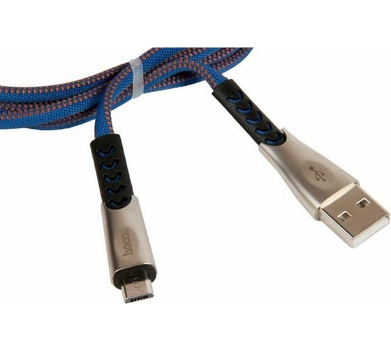 Кабель USB Hoco U48 Superior для Micro USB, 2.4А, длина 1.2м, синий 805496