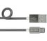 Дата -Кабель InterStep USB-miсroUSB, PVC/Nylon, цвет- SpGray, 2м 54530 1