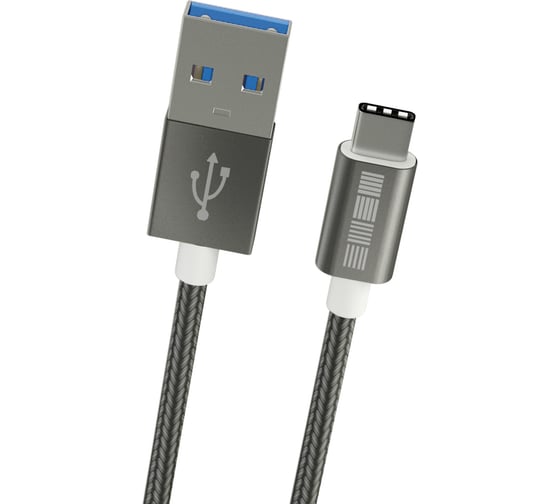 Кабель InterStep TypeC-USB A USB3.0 нейлон SpaceGray, 2,0m 53183