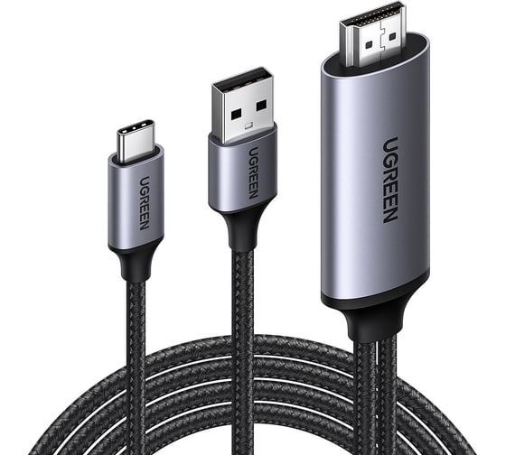 Адаптер UGREEN CM773 4K60Hz HDMI to USB-C Adapter, серый 35984A 1