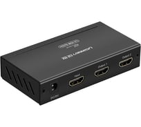 Сплиттер UGREEN 40201 HDMI 1x2 Splitter с адаптером питания 5V 1A DC, черный 40201EU
